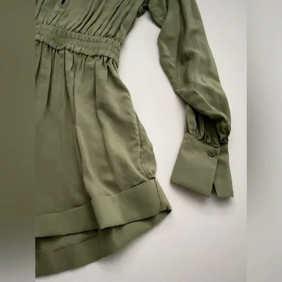 L'Academie Rayne Romper in Olive Green XXS - Picture 4 of 11